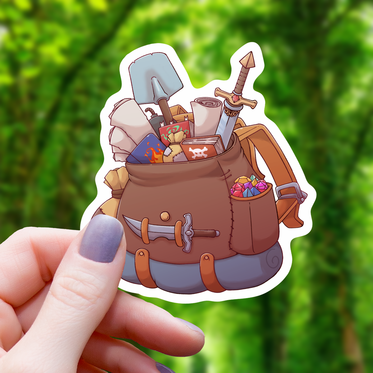 Overfilled Adventure Backpack Sticker - 3"