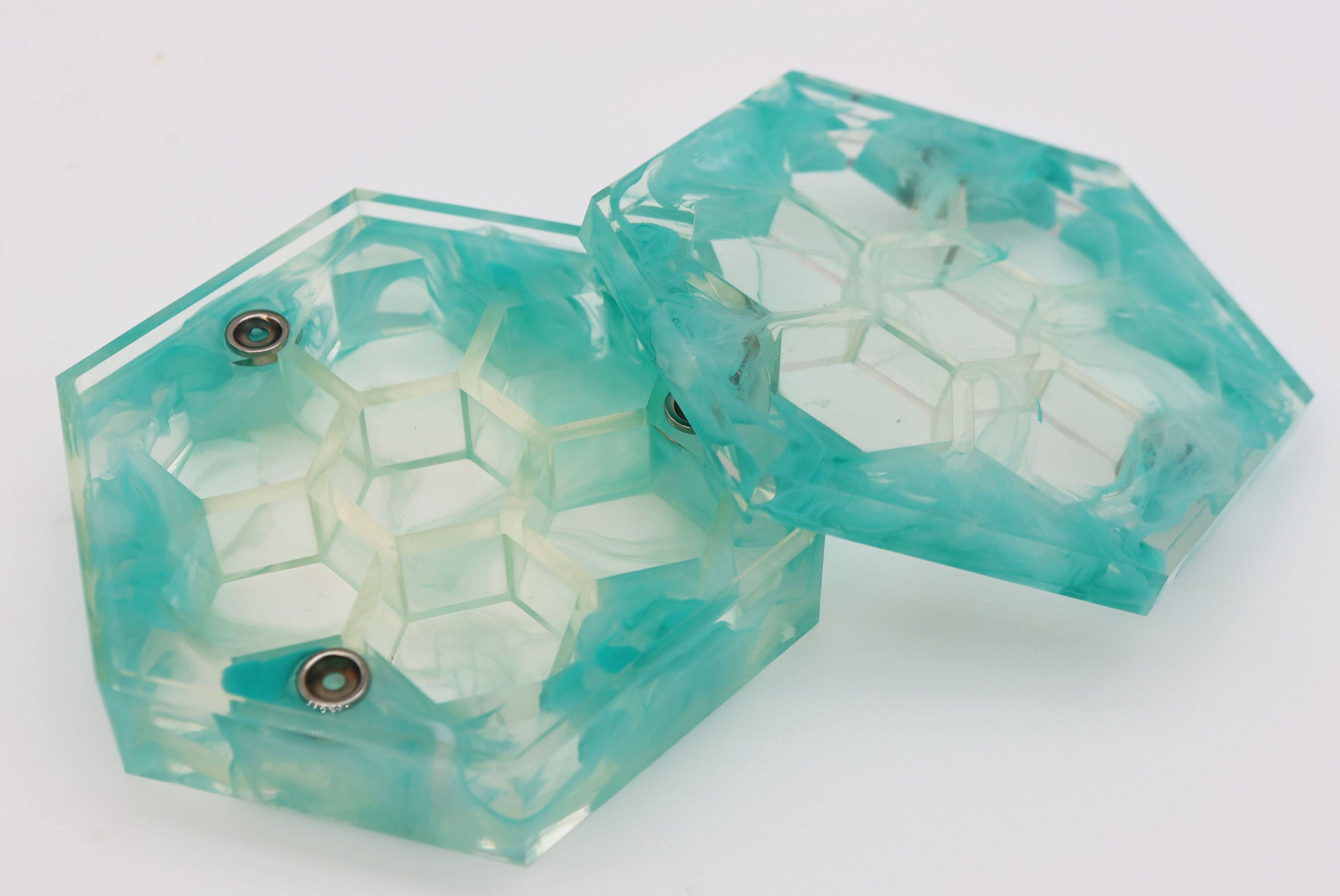 Sharp Edge Resin Hexagonal Dice Vault - Whispering Spirit