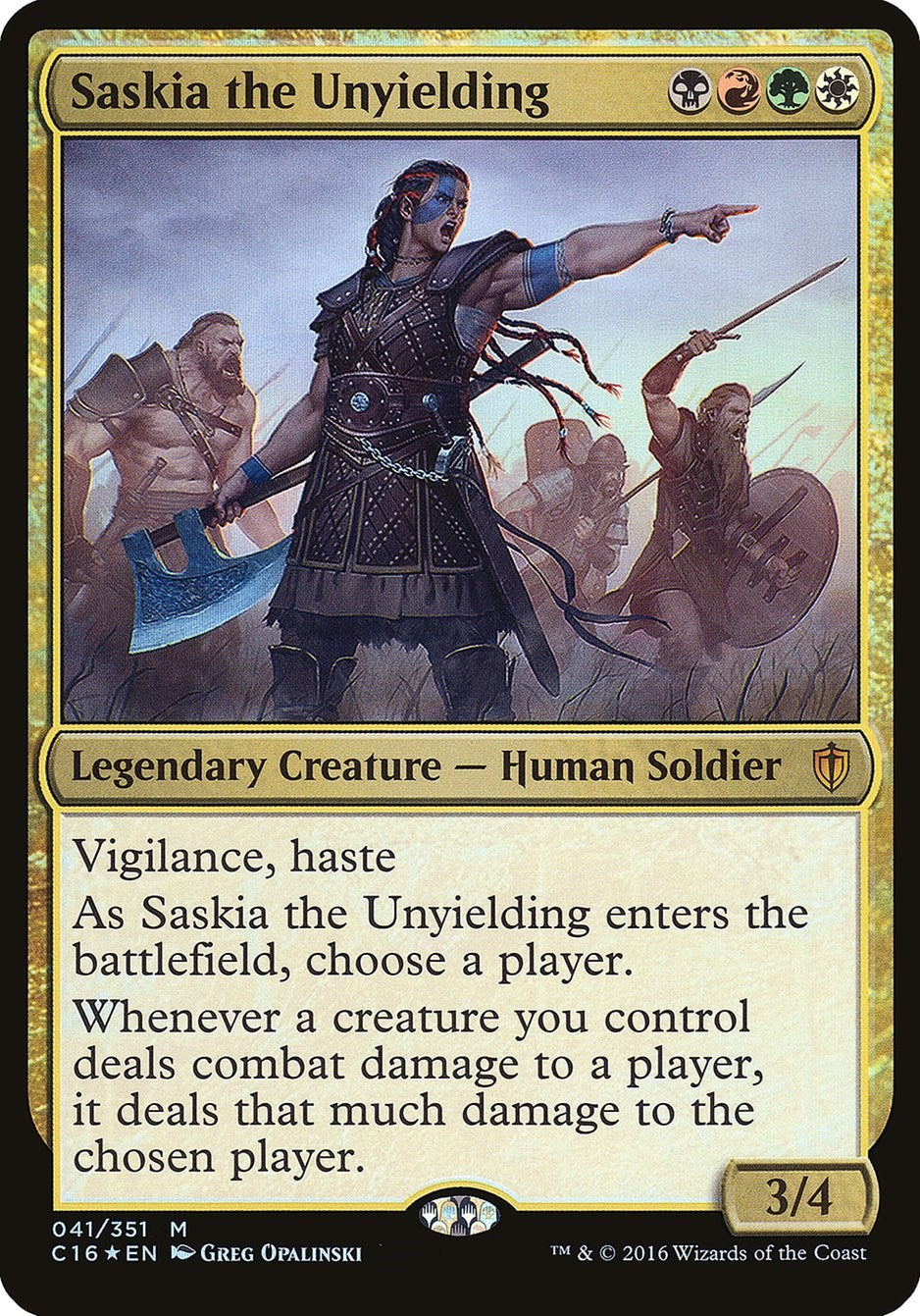Saskia the Unyielding (Commander 2016)