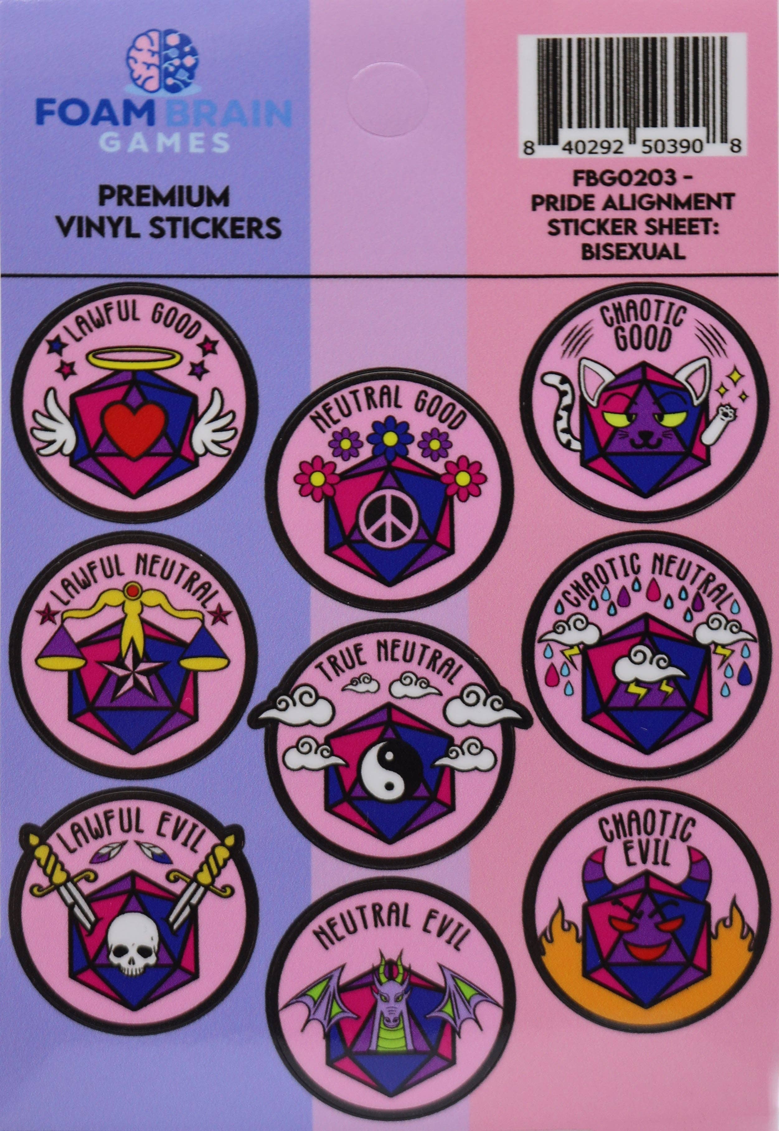 Pride Alignment Sticker Sheet: Bisexual
