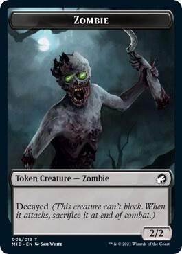 Zombie Army // Zombie (005) Double-Sided Token (Back)