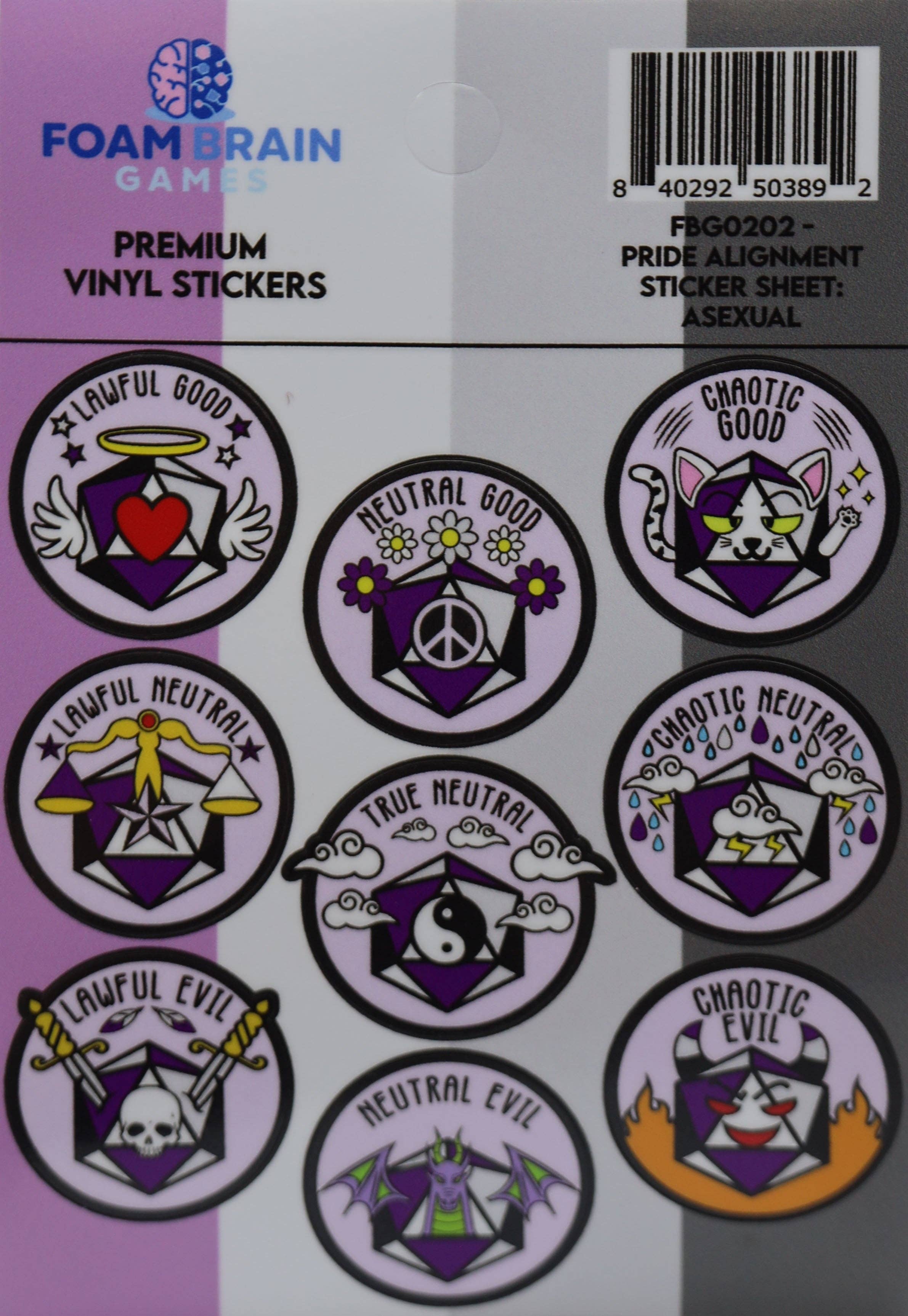 Pride Alignment Sticker Sheet: Asexual