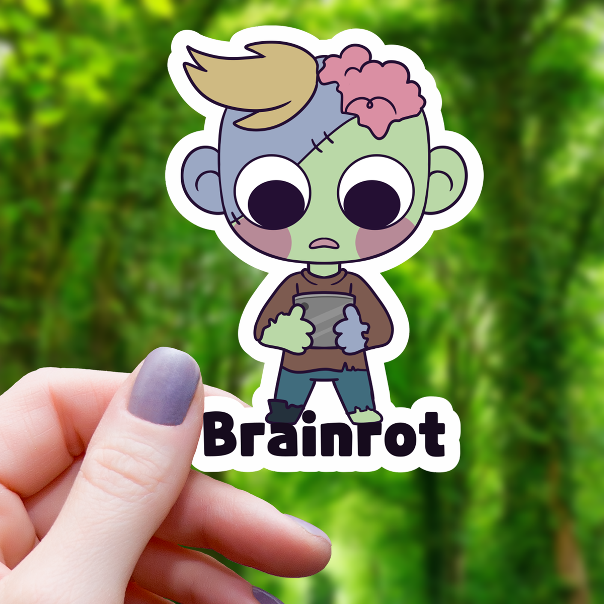 Brainrot Device Zombie Sticker - 3"