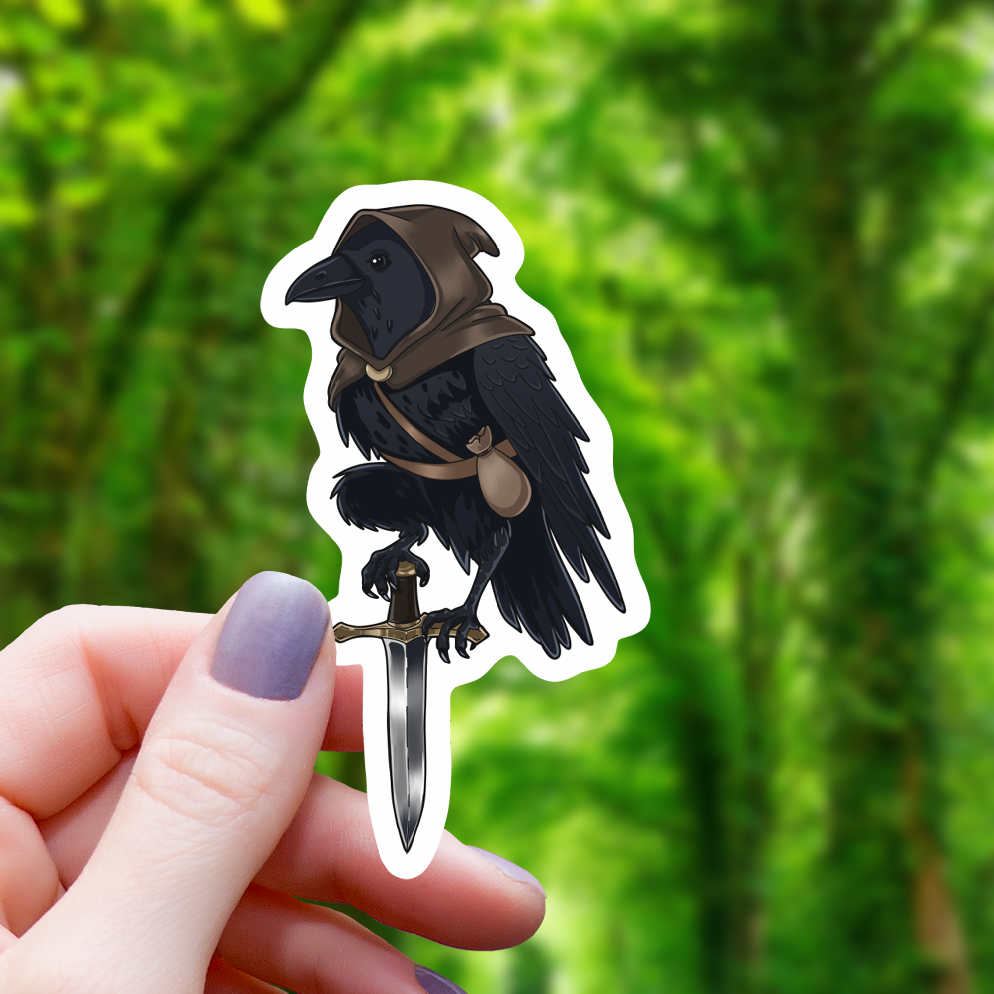 Raven Rogue On Dagerr Sticker - 3"