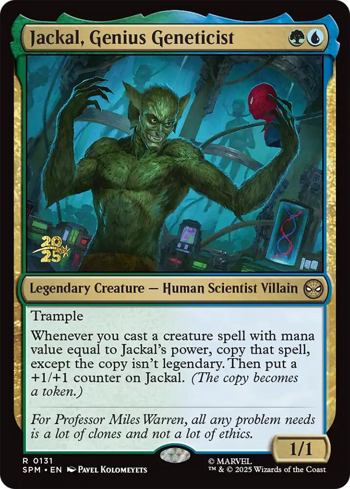 Jackal, Genius Geneticist