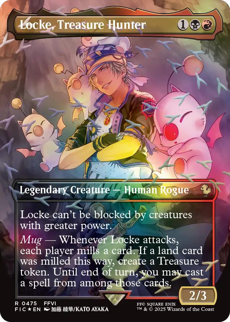 Locke, Treasure Hunter (Borderless) (Chocobo Track Foil)