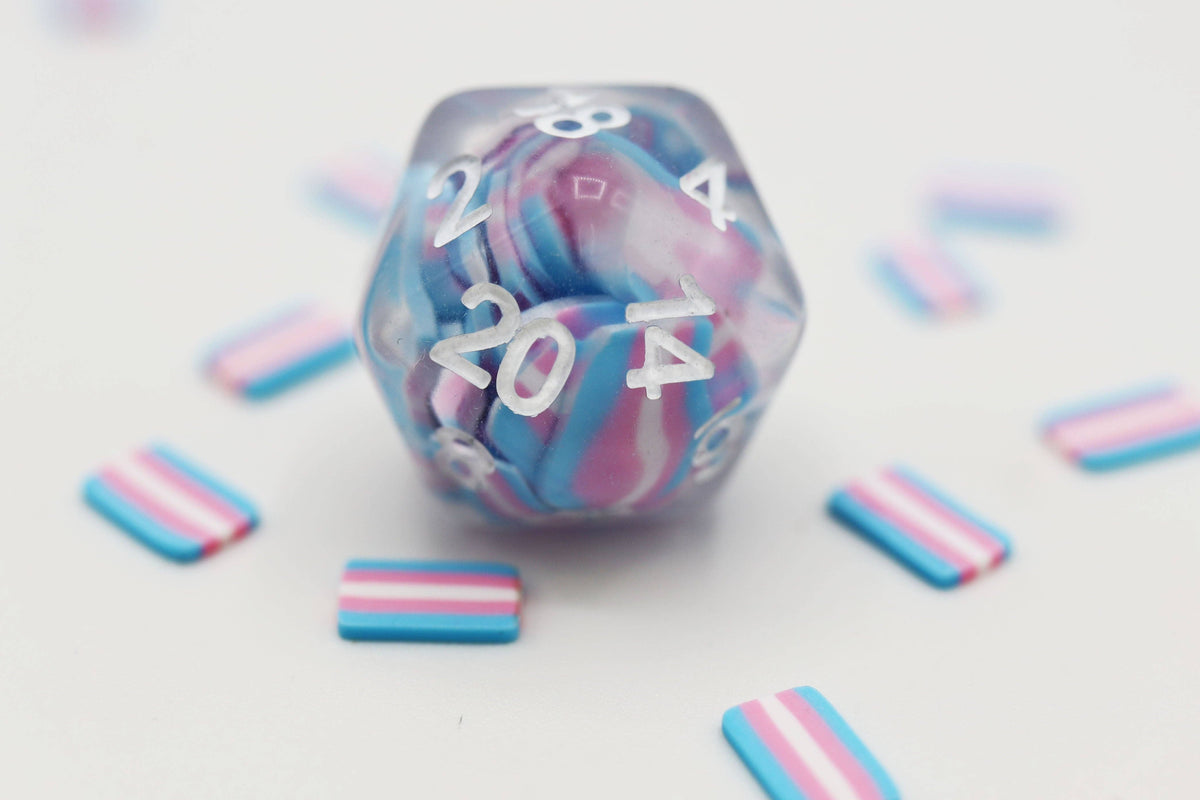 Transgender Flag RPG Dice Set