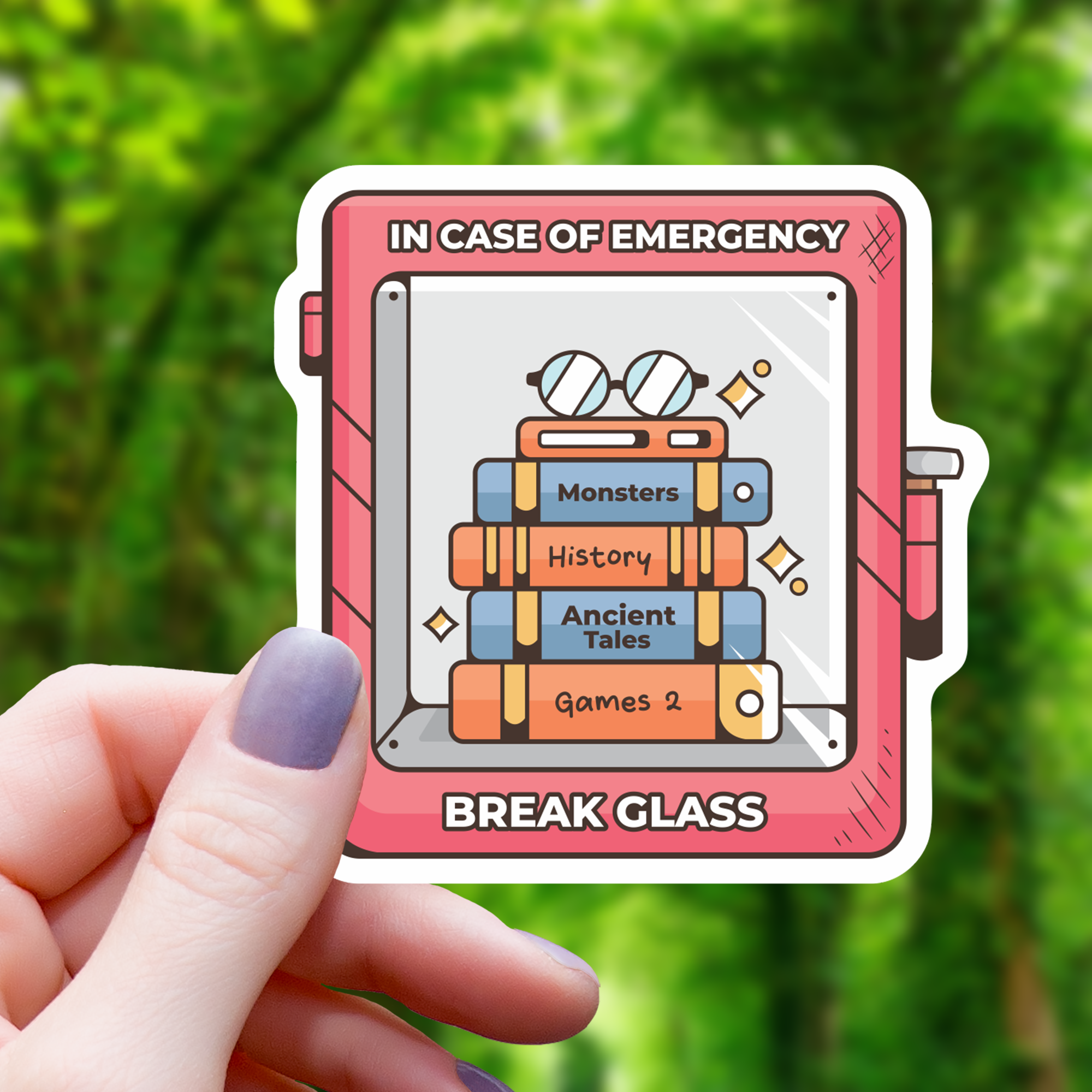 In Case Of Emergency Book Case Sticker - 3"