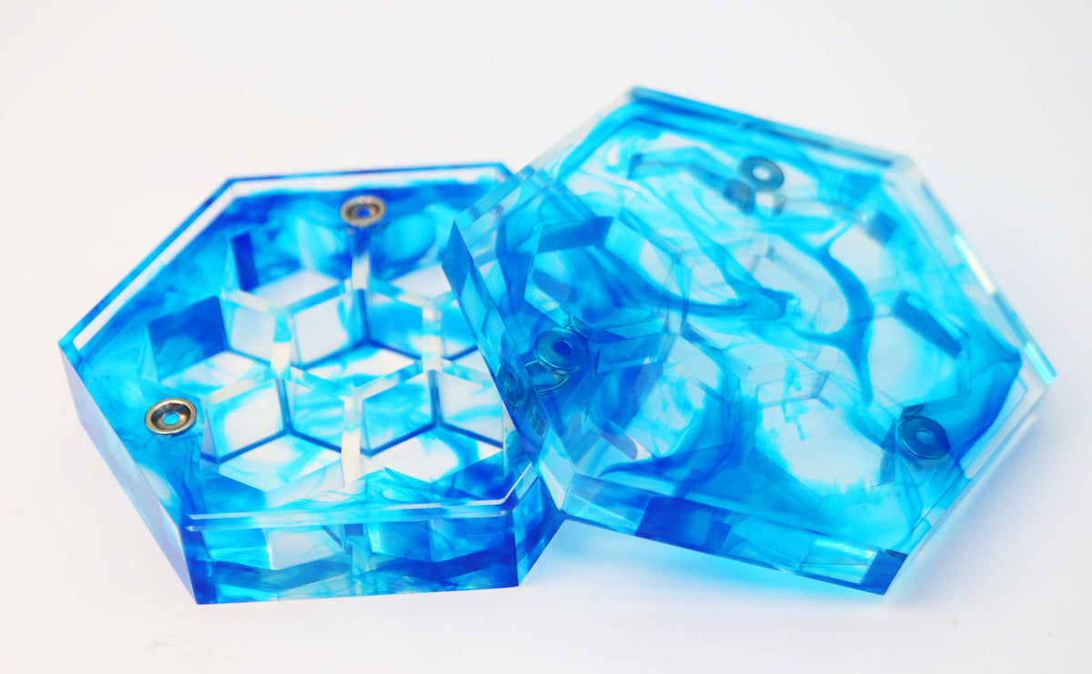 Sharp Edge Resin Dice Vault - Ocean Waters